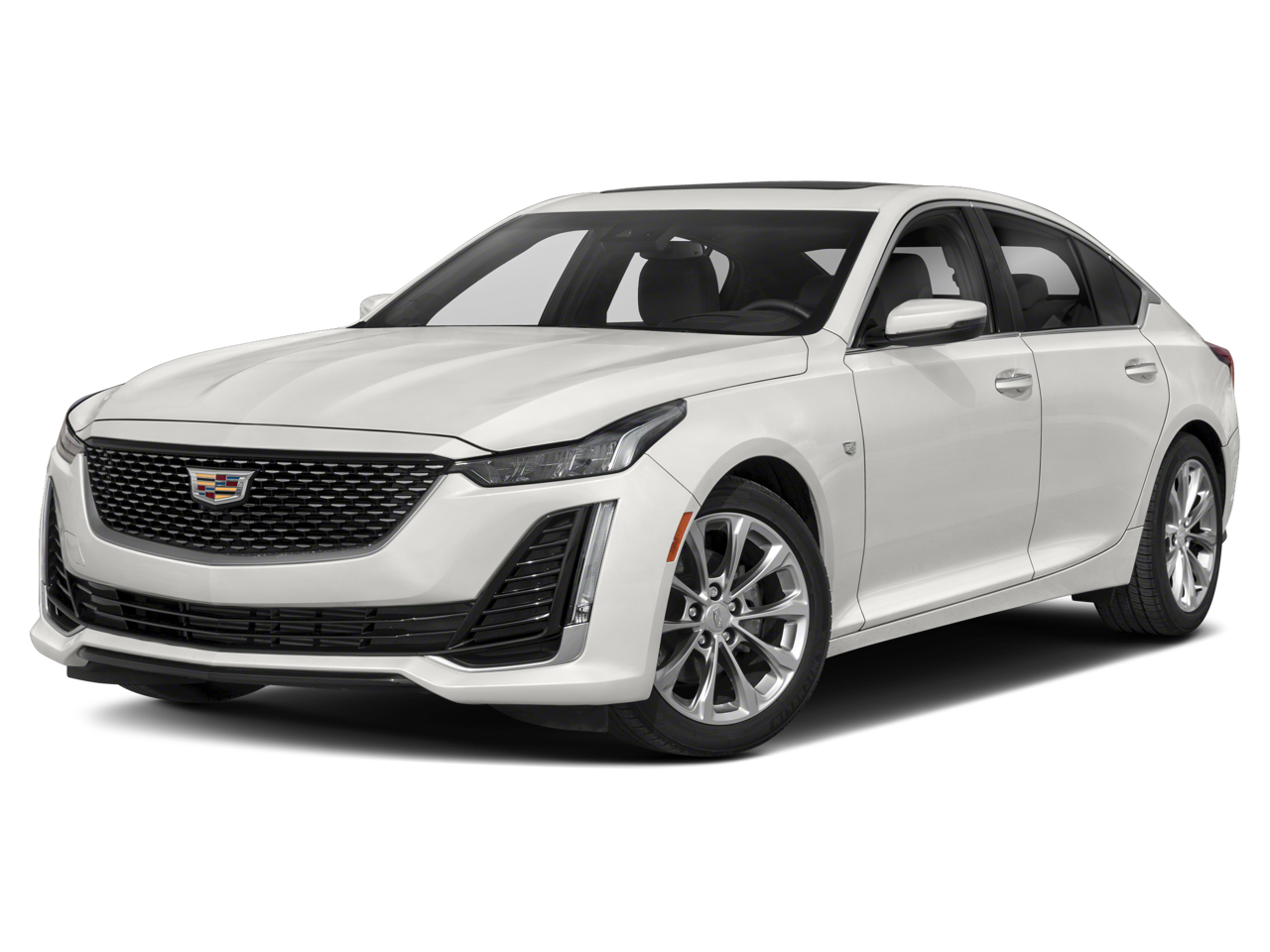 2021 Cadillac CT5 Premium Luxury in Black Raven — front three-quarter view
