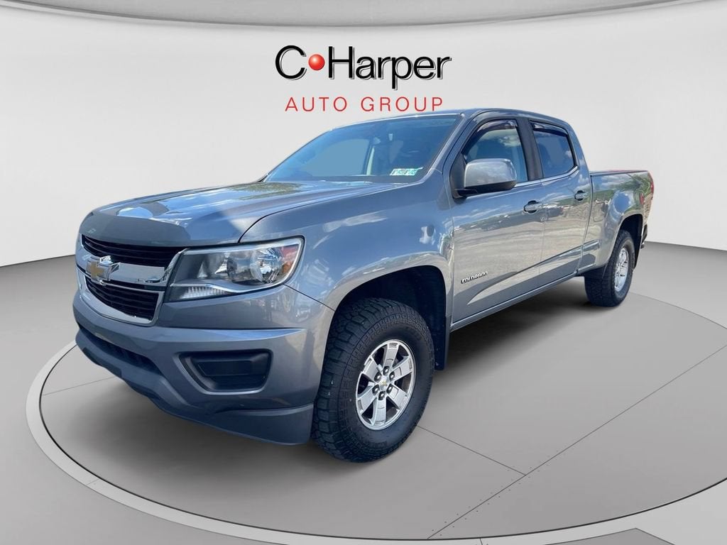 2019 Chevrolet Colorado 4WD Work Truck in Satin Steel Metallic — front three-quarter view