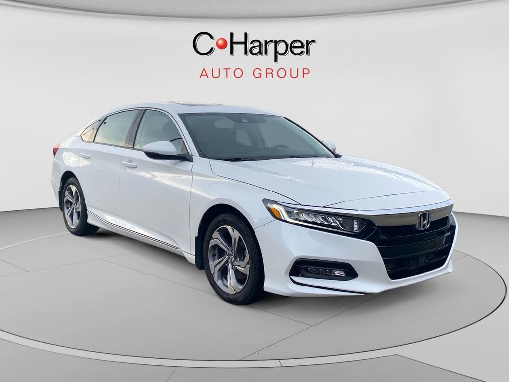 2018 Honda Accord EX-L in White — front three-quarter view